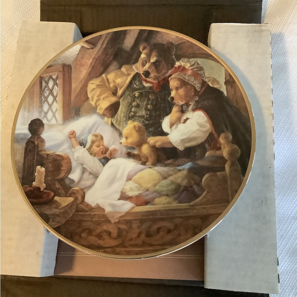 Goldilocks & 3 bears COA & Decorative Plate